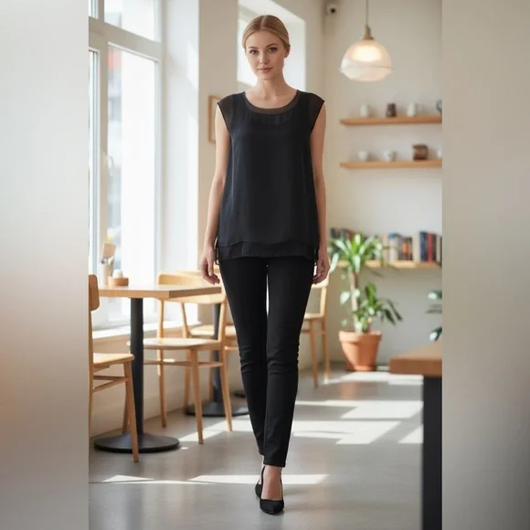 Maison Martin Margiela Black Silk Mini Dress Tunic